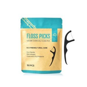 Dental Floss Sticks, Floss Picks, Dental Floss Toothpick Mint, Teeth Stick（50 Picks）