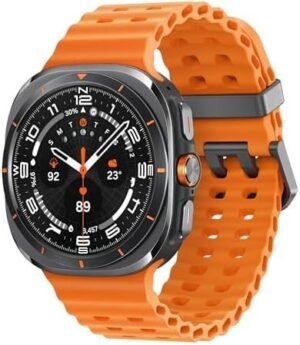 Samsung Galaxy Watch Ultra (2025), AI Smart Watch, Marine Band, Titanium Casing, Cushion Design, Quick Button, 47mm, LTE, Titanium Grey, 3 Year Extended Warranty (UK Version)