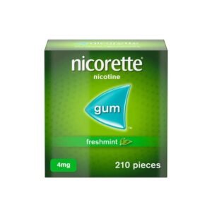 Nicorette Freshmint 4mg Gum (210 Pieces) - Pleasant Freshmint Flavour, Chewing Gum