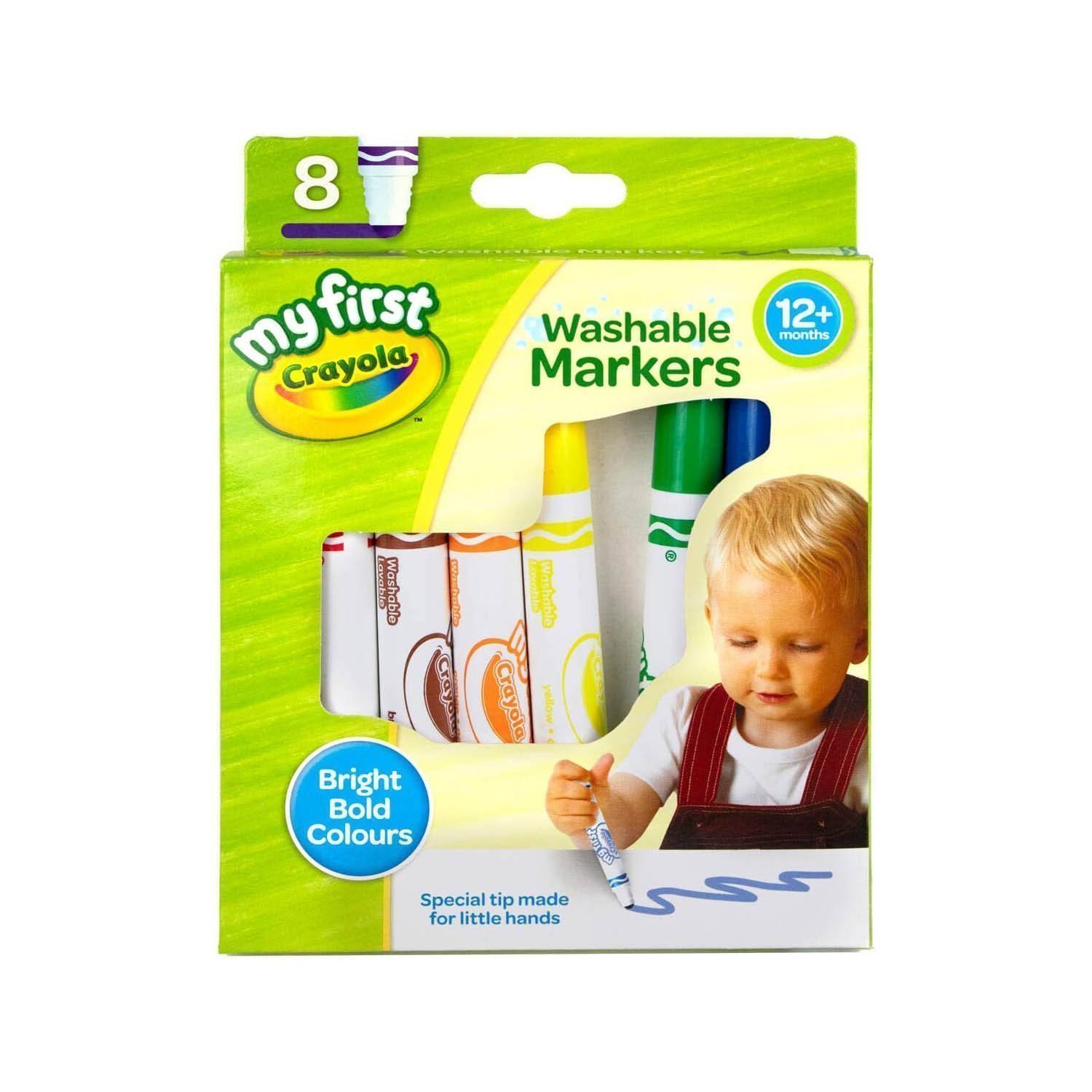 CRAYOLA MyFirst Washable Markers - Assorted Colours (Pack of 8)